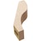Ekena Millwork 3-inch W x 8-inch D x 12-inch H Geneva Rough Cedar Woodgrain TimberThane Knee Brace, Primed BRCUR03X08X12GNVRCPR - alternate 6